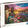Clementoni puzzel manhattan balcony sunset, 3000st.