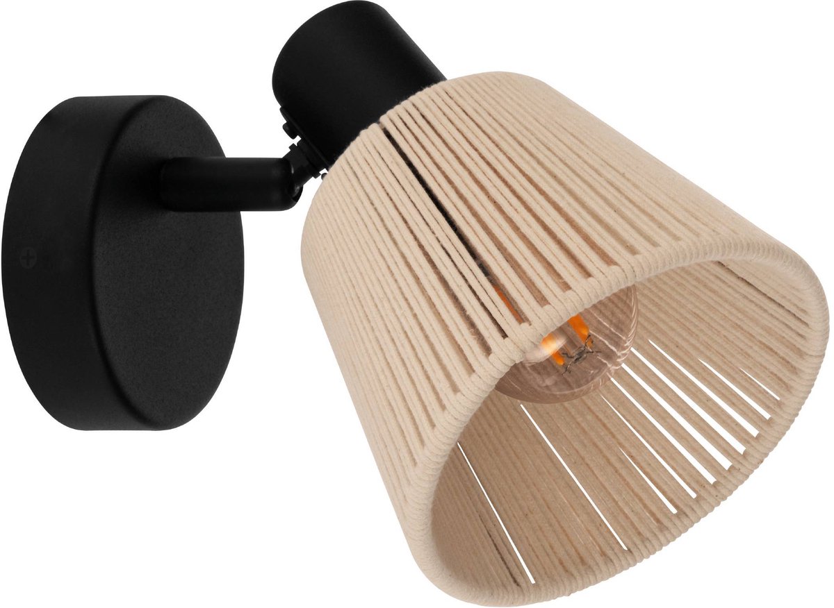 Eglo seagard spot - e14 - 11.5 cm - zwart crème - kantelbaar