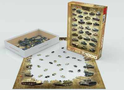 Eurographics - tweede wereldoorlog tanks [world war ii tanks] - 1000 stukjes 48×68cm (b×h) - legpuzzel