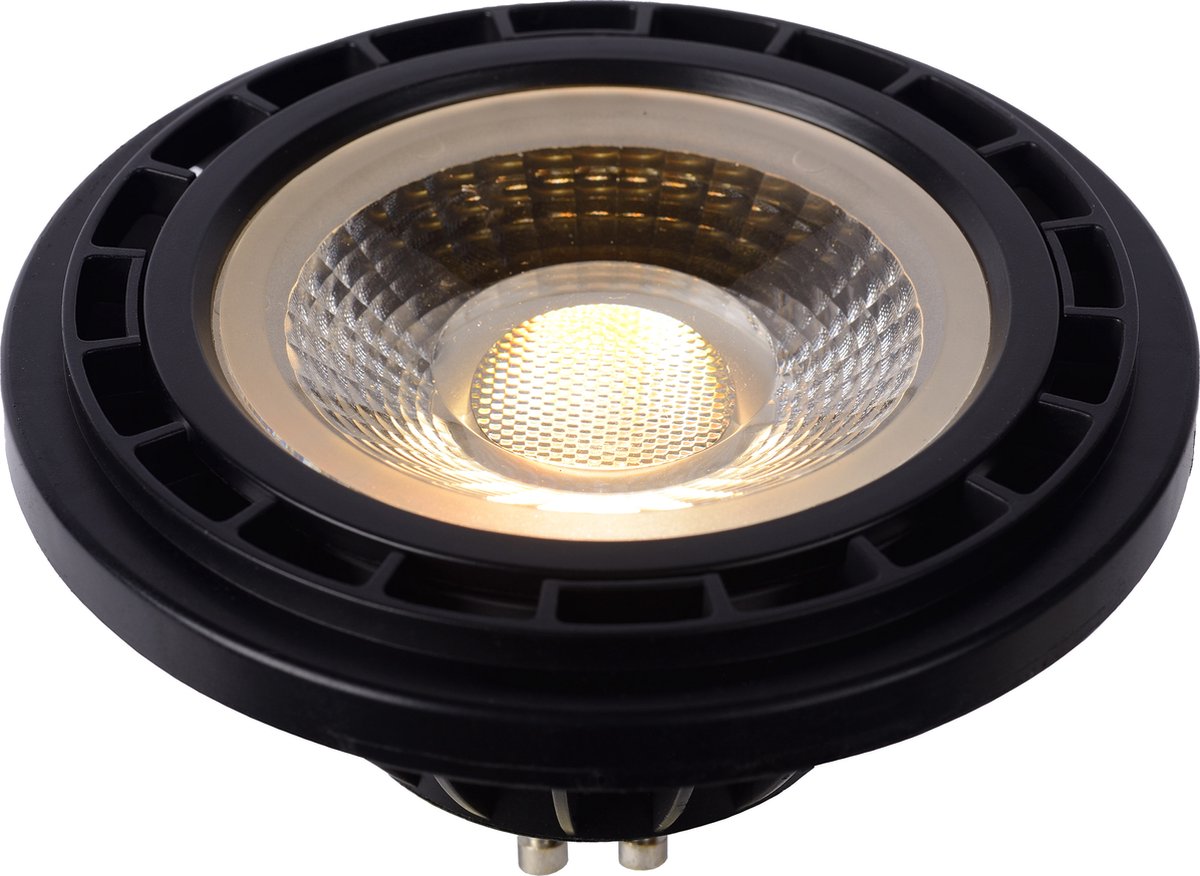 Lucide es111 - led lamp - ø 11 cm - led dim to warm - gu10 - 1x12w 2200k 3000k - zwart