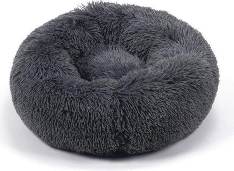 Beeztees yali - hondenmand - pluche - fluffy - grijs - diam. 60 cm
