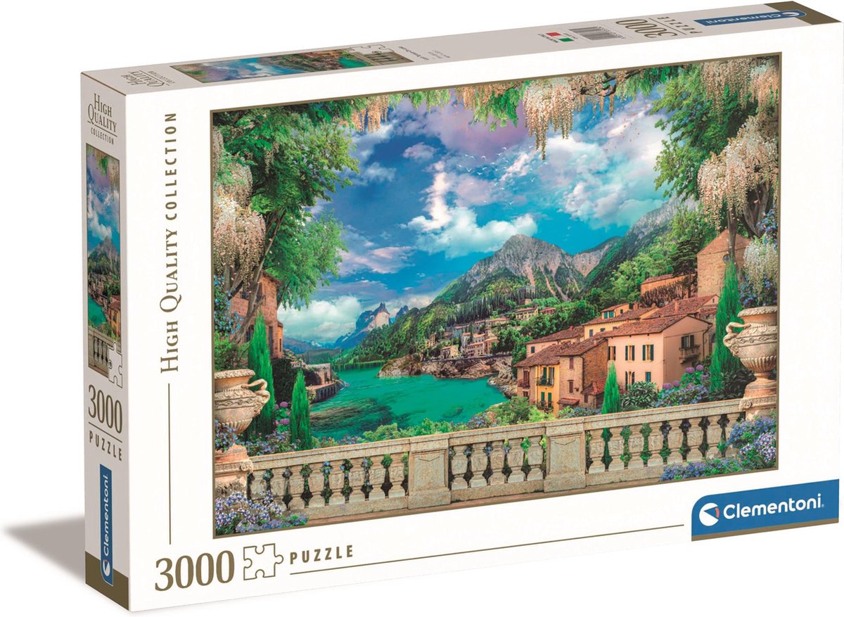 Clementoni - puzzel - 3000 stukjes - terras aan het meer - puzzel voor volwassenen