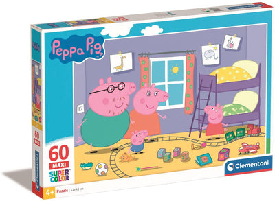 Clementoni - puzzel - 60 maxi stukjes - peppa pig - kinderpuzzel - vanaf 4 jaar