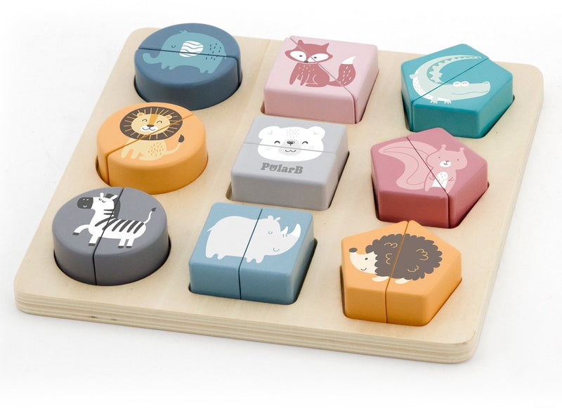 Polarb polar b vormenpuzzel - wilde dieren.