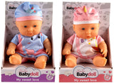 Jono toys babypop klein kleur popje kunststof pyjama mutsje speelgoed. - afbeelding 1