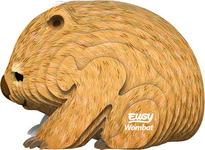 Eugy 3d puzzel - wombat - wilde dieren - duurzaam - verzamel ze allemaal - 6 jaar