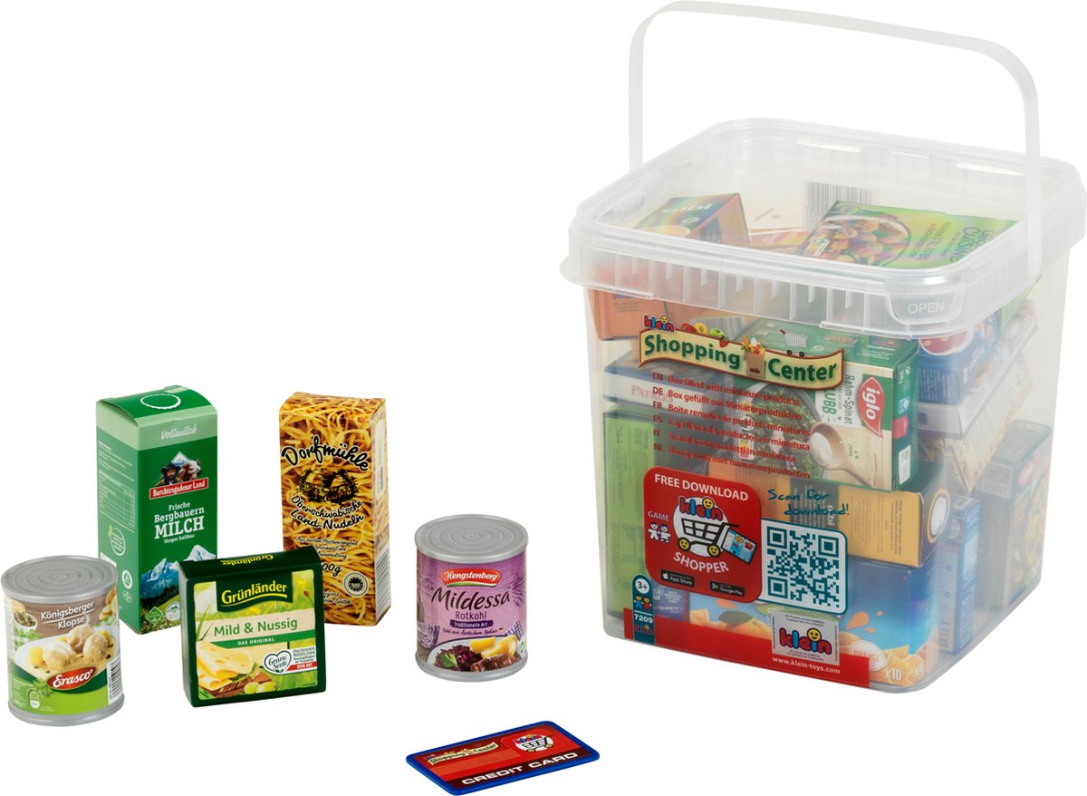 Klein toys winkelproducten - tekst in het duits - groot