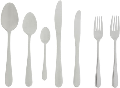 Alpina bestekset 6 persoons - bestek set 42-delig - rvs messen, lepels, vorken, theelepels en gebaksvorkjes - vaatwasserbestendig - glanzend zilver