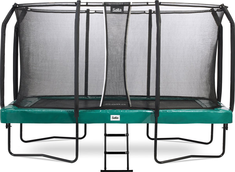 Salta first class - trampoline met veiligheidsnet en ladder - 427 x 244 cm - groen