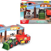 Dickie toys boerderij - tractor met trailer - 30cm - speelgoedboerderij