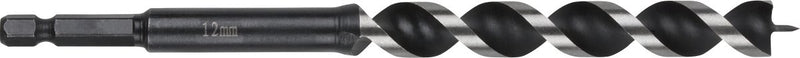 Wolfcraft - 12mm slangenboor voor houtbalken - 165mm - zeskantschacht houtboor - hex - 7134000