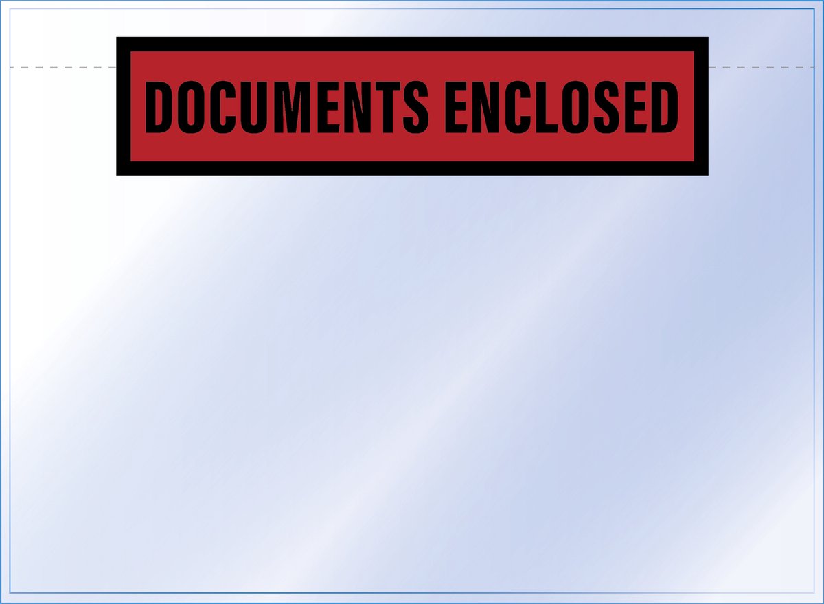 Raadhuis paklijstenvelop a5 - 225x165mm - documents enclosed - 100 stuks - rd-310502-100