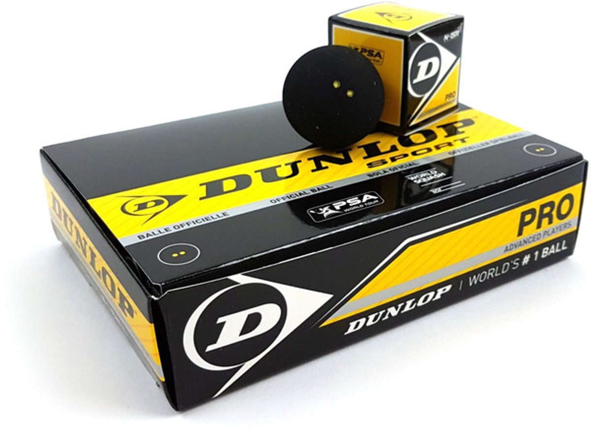 Dunlop - pro (double dot)- 12 squash balls