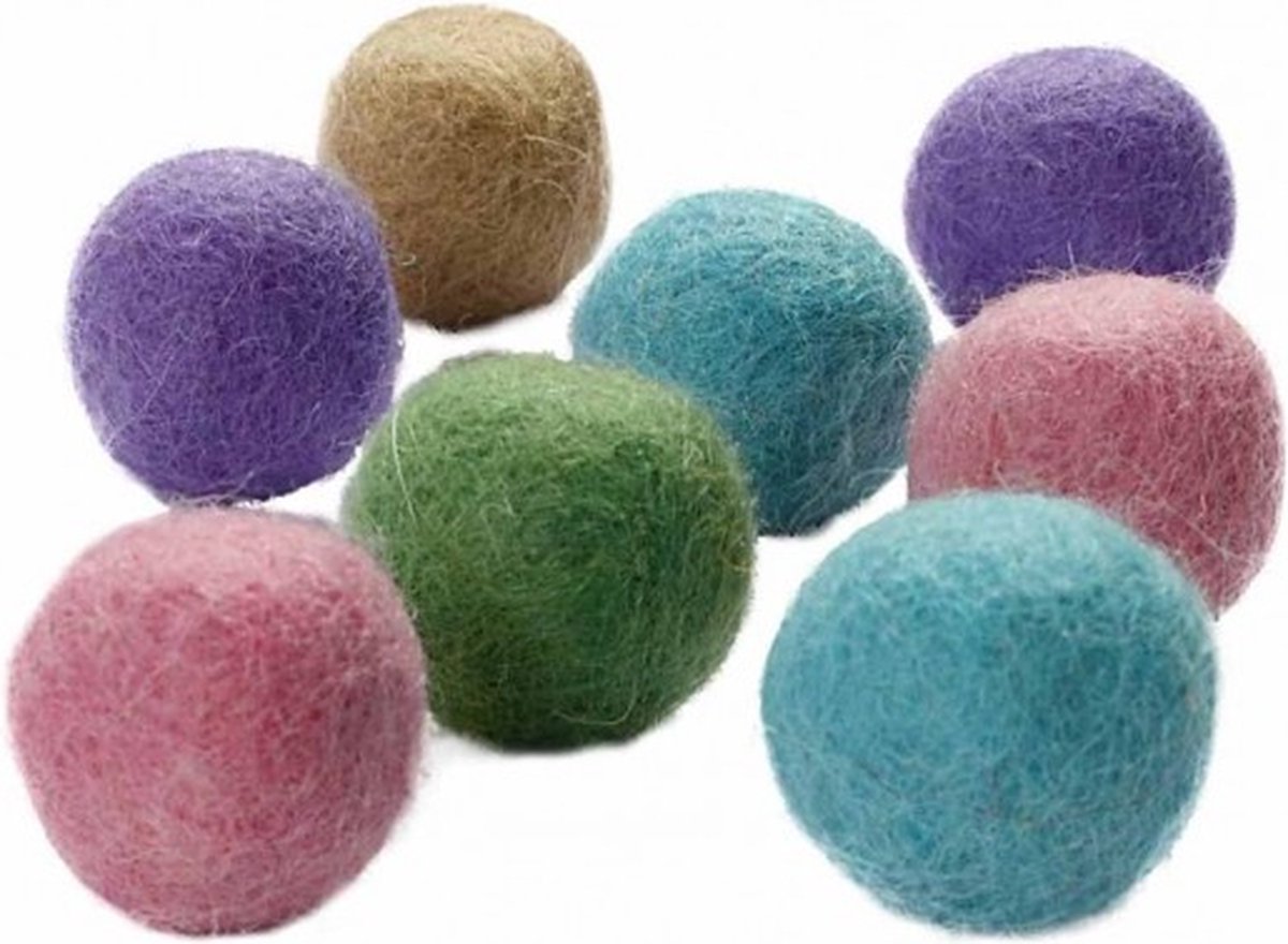 Creativ company wol kralen 20mm pastel 64 stuks