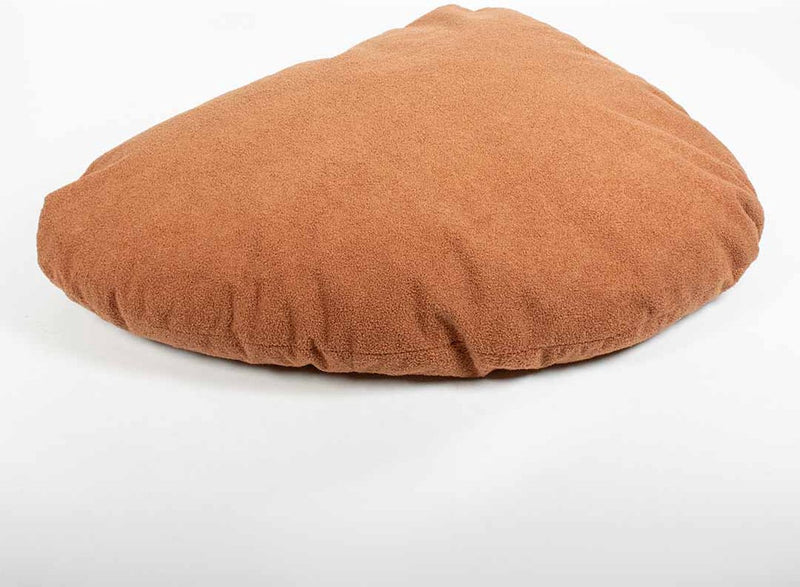 D d home hondenkussen pebble xl - orthopedisch met foamvlokken - afneembare teddy hoes anti-slip - 120x95x33cm - oranje
