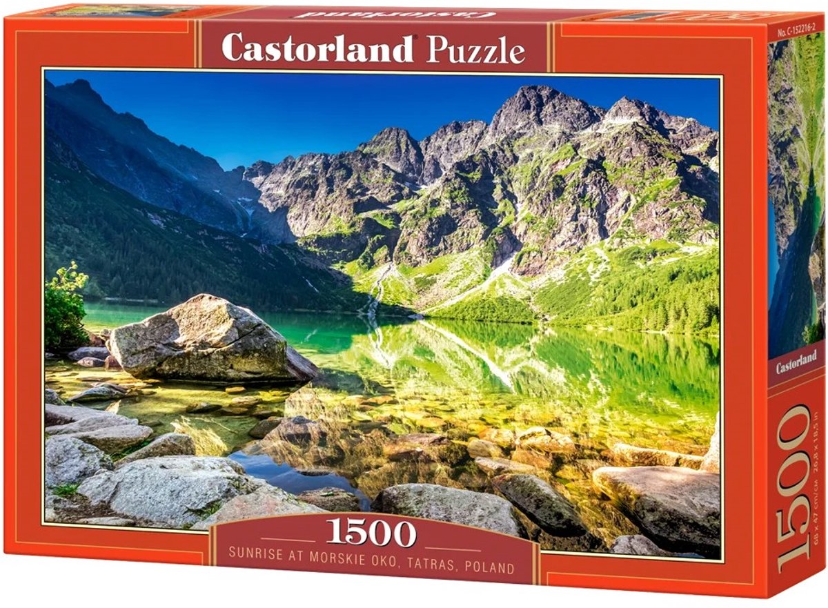 Castorland sunrise at morskie oko, poland – puzzel – 1500 stukjes – satijnen afwerking – perfecte pasvorm – europese kwaliteit