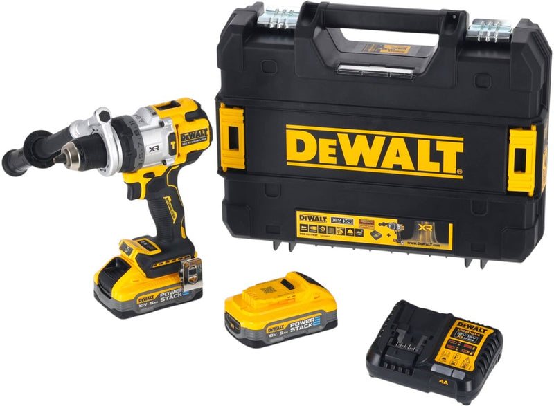 Dewalt dcd1007h2t accu klop- schroefboormachine 18v xr 5.0ah powerstack in tstak