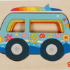 Goki houten lagenpuzzel auto, 5st.