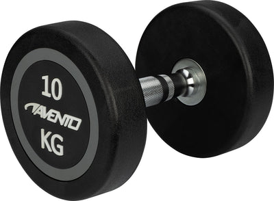 Avento dumbbell - halter 10 kg - zwart staal