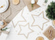 Partydeco hangers sterren hout goud glitter - 3 stuks