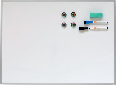 Nobo magnetisch whiteboard met aluminium lijst - 58,5 x 43cm - inclusief markers, magneten en wisser - wit