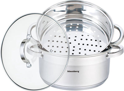 Klausberg 7144 - stoompan - 3 delen - 24 cm - 5 liter