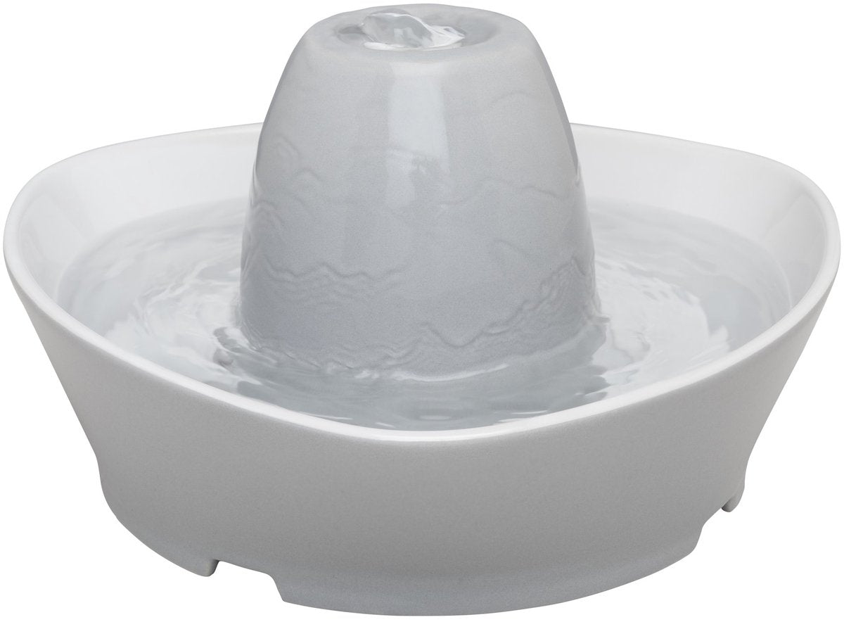 Petsafe ® streamside ceramic pet fountain - keramische drinkfontein voor katten en kleine honden - water borrelt zacht over de toren - door het design van alle kanten bereikbaar - 1,8 liter - streamside