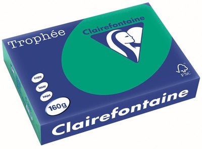 Clairefontaine trophée intens a4 dennengroen 160 g 250 vel