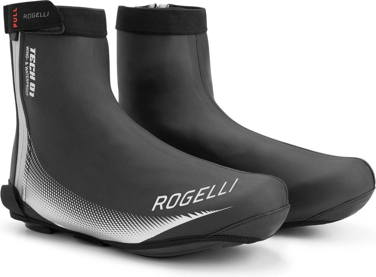 Rogelli tech-01 fiandrex overschoen unisex - zwart - maat 46 47