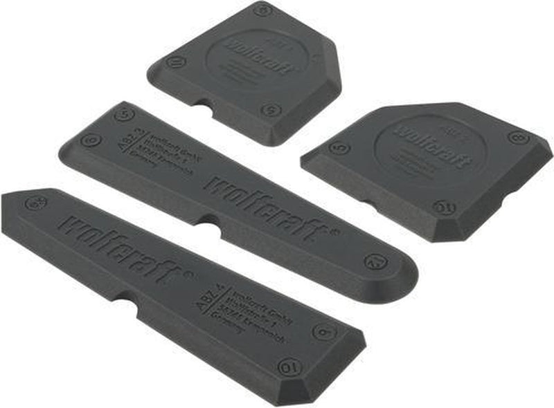Wolfcraft - kitspatel set - 4 stuks - kitstrijker - 4330000