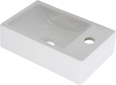 Plieger houston fontein 37x23cm met kraangat rechts wit