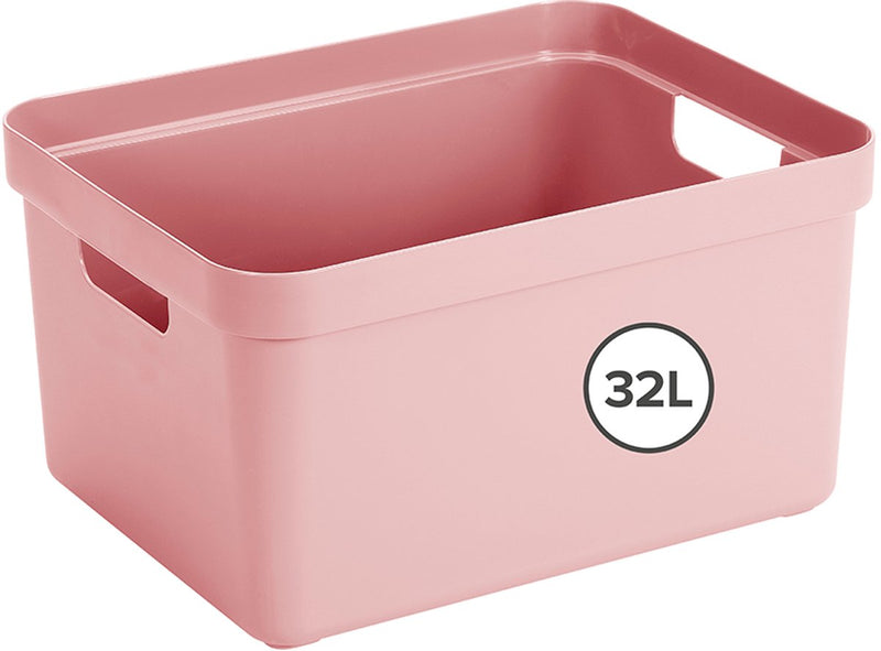 Sunware sigma home opbergbox 32l - 44.5x34.5x24.3 cm - roze