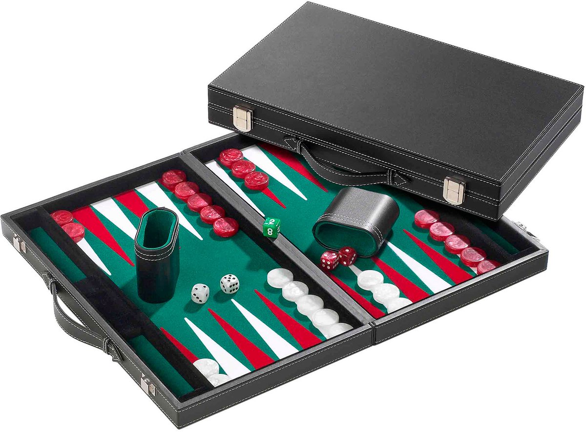Philos backgammon medium groen