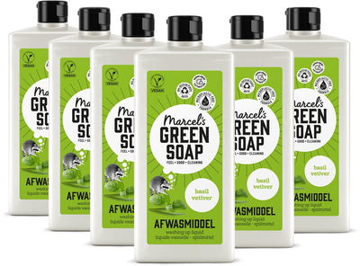 Marcel's green soap afwasmiddel - basilicum vetiver - 6 x 500ml