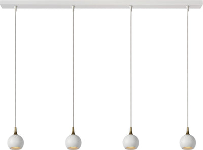 Lucide favori - hanglamp - 4xgu10 - wit