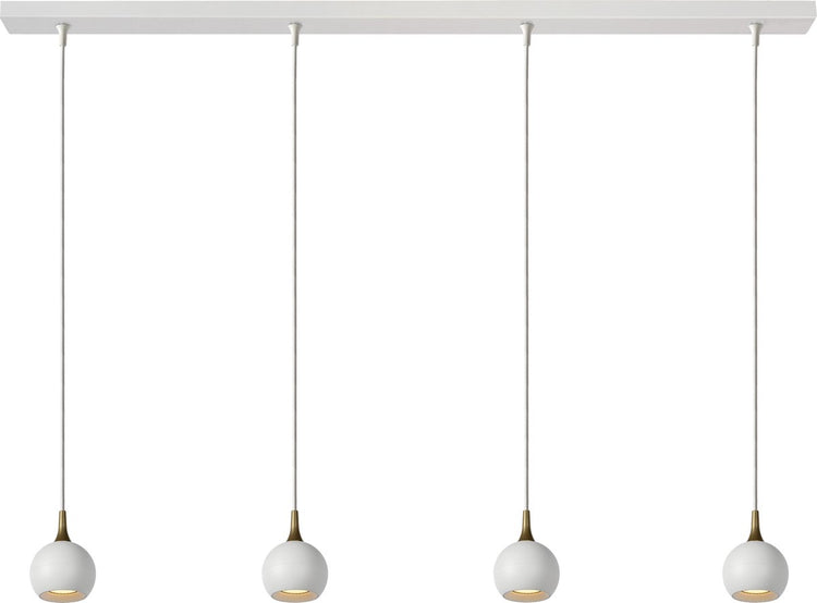 Lucide favori - hanglamp - 4xgu10 - wit