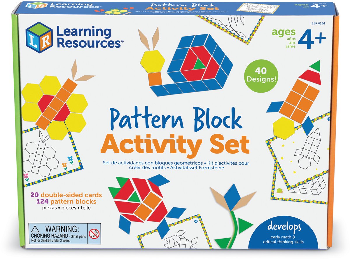 Learning resources patroon blokken speelgoed set - educatief bouwen. - 3+