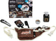 Klein toys braun barbierset - 15x8x15 cm - kam, spiegel, schaar, scheerkwast en scheermes - multicolor