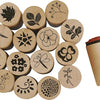 Creativ company creotime stempels bloemen en bladeren 20 mm 15 stuks