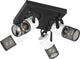 Trio tosh - spot - zwart-wit - excl. 4x e14 15w- plafondspot - houten elementen in wit