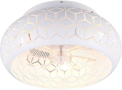 Rl live your light reality bidar - plafondventilator - wit mat - excl. 3x e27 4 w - licht apart schakelbaar - afstandsbediening - plafondbevestiging - 3 snelheidsinstellingen - timer - zomer- en wintermodus