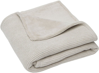 Jollein baby deken ledikant 100x150cm basic knit - nougat fleece