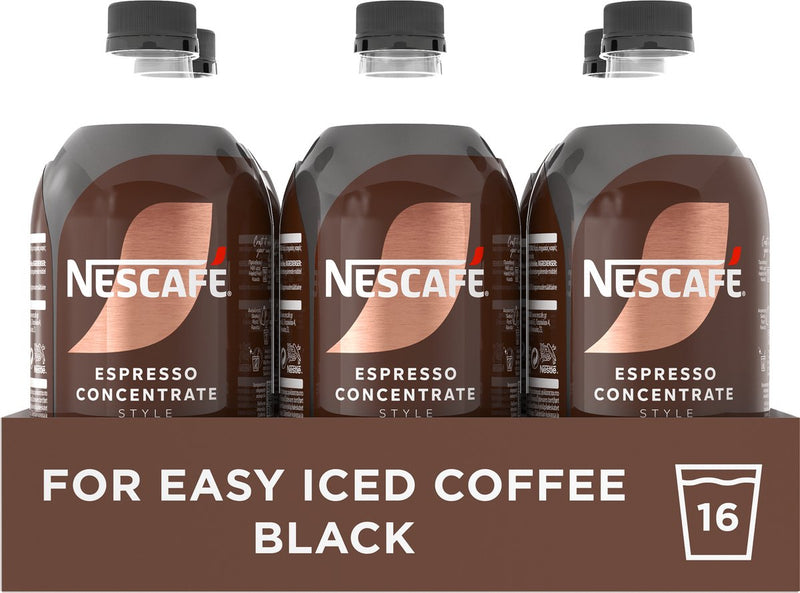 Nescafé espresso concentrate style classic 6×500 ml – koffieconcentraat - liquid concentrate - concentraat voor ijskoffie - 16 porties