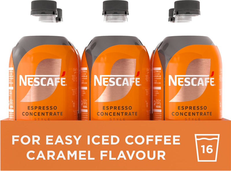 Nescafé espresso concentrate style caramel 6×500 ml – koffieconcentraat - liquid concentrate - concentraat voor ijskoffie - 16 porties