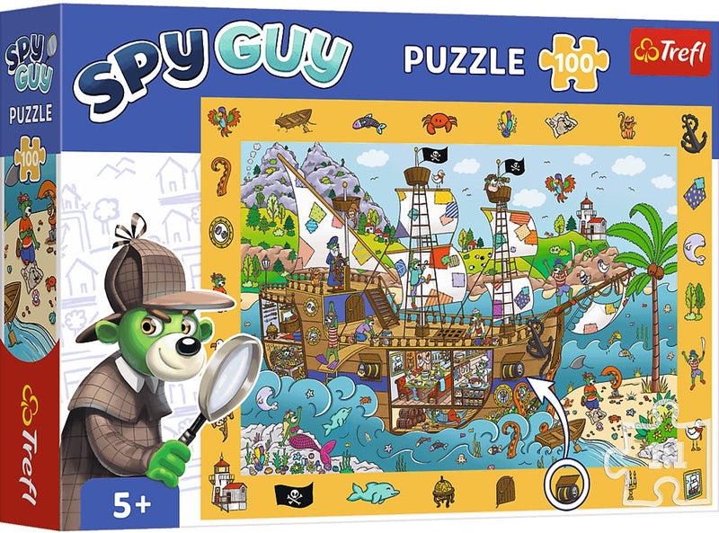 Trefl puzzel - observation puzzel 100 stukjes - spy guy piratenschip.
