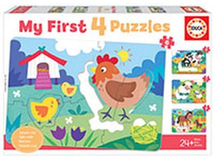 Educa - mijn eerste puzzel - mama en baby - 4 puzzels van 3-4-5 stukjes