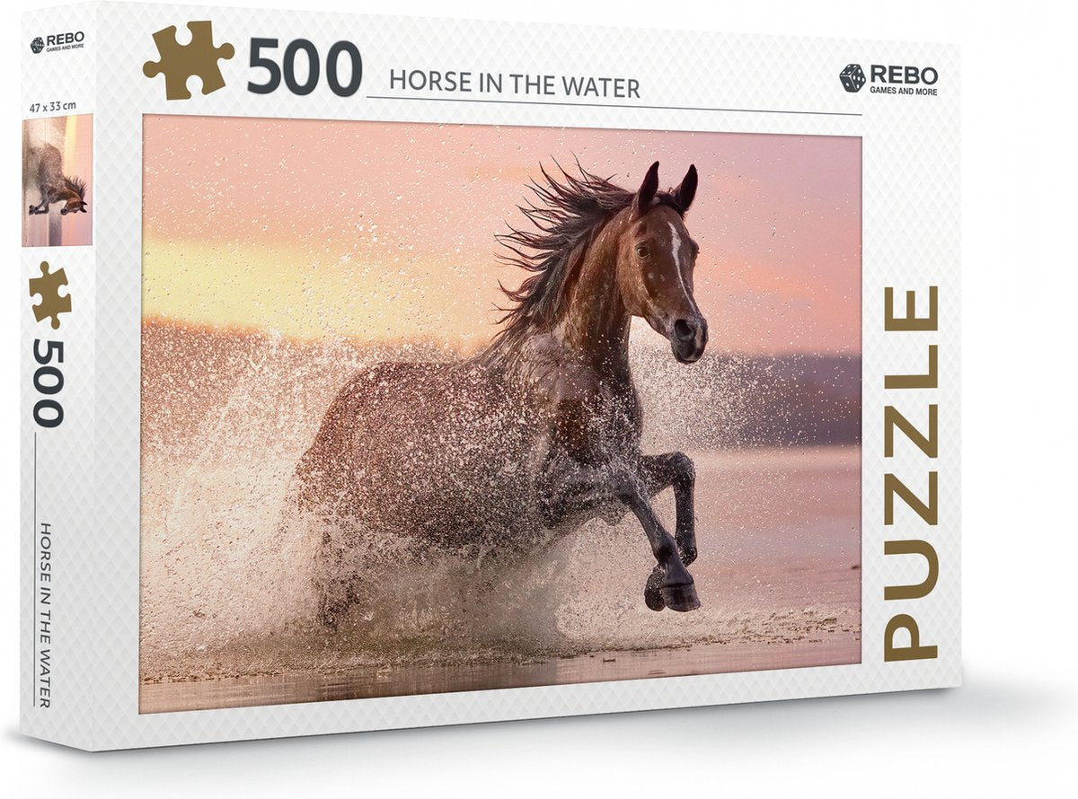 Rebo productions legpuzzel horse in the water 500 stukjes