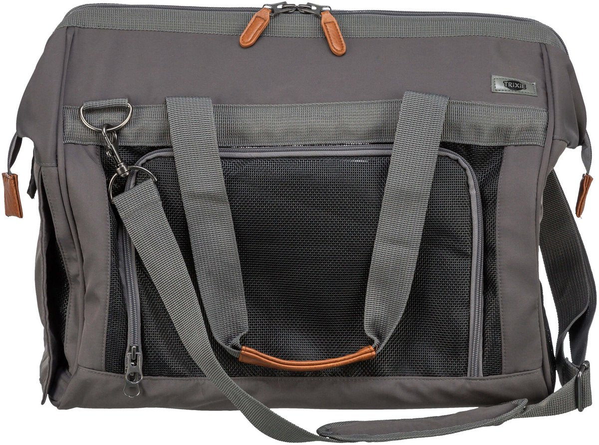 Trixie - hondentas finlay - zwart grijs - 43x26x32 cm