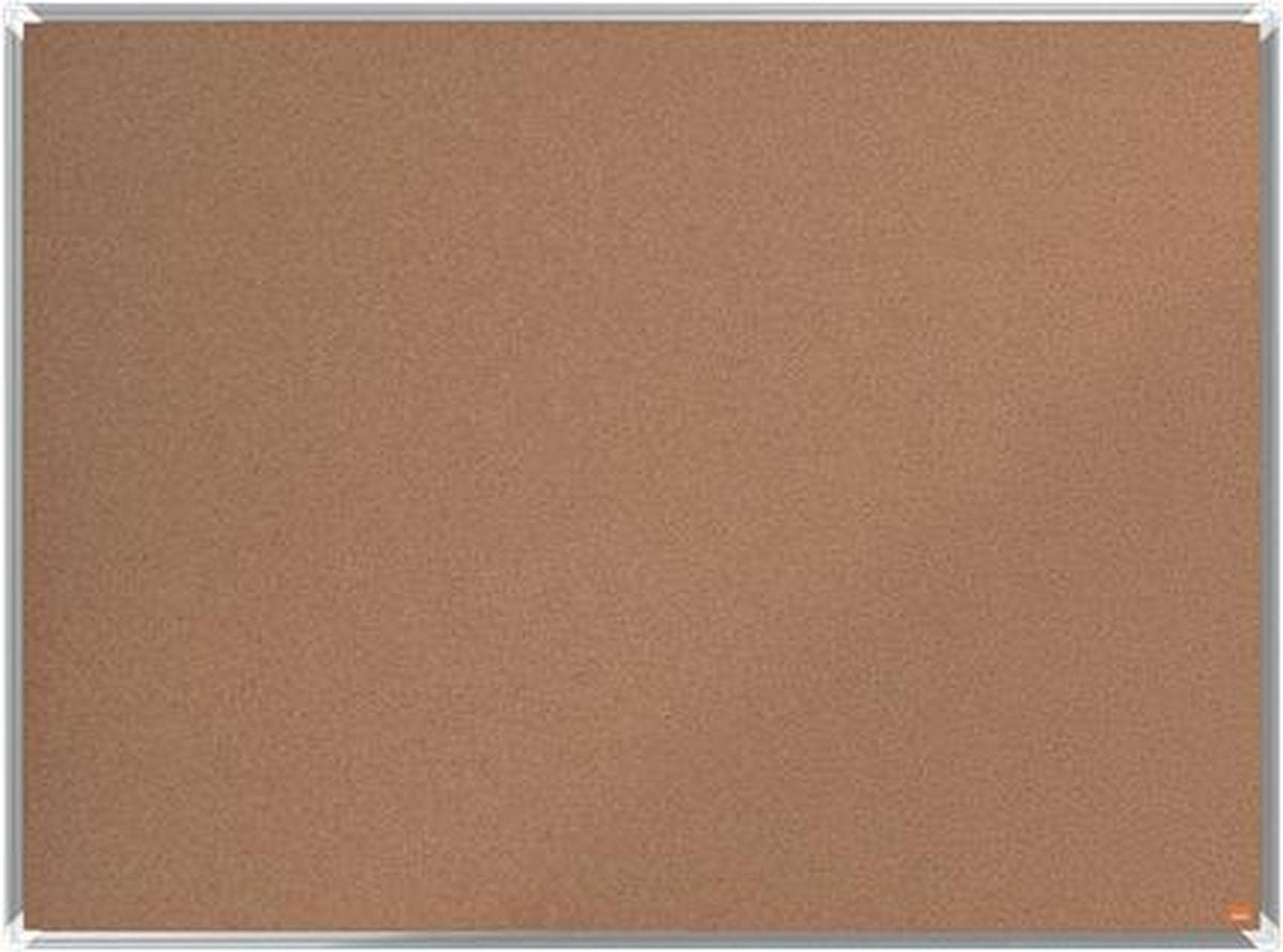 Nobo premium plus prikbord kurk 1200x900mm - memobord planner - natuurbruin