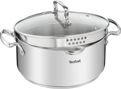 Tefal duetto+ kookpan - 24 -rond - roestvrijstaal